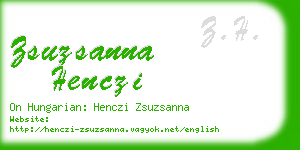 zsuzsanna henczi business card